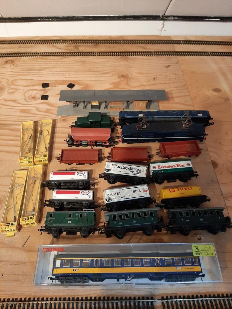 Modelbouw treinen plus set HO., Hobby en Vrije tijd, Modeltreinen | H0, Ophalen, Gelijkstroom, Rails, Fleischmann