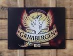 Grimbergen bier logo reclamebord van metaal wandbord deco, Ophalen of Verzenden, Nieuw, Reclamebord, Plaat of Schild, Overige merken
