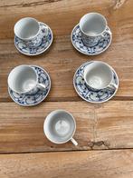 5 kop en schotels, blauw met wit, Huis en Inrichting, Keuken | Servies, Ophalen