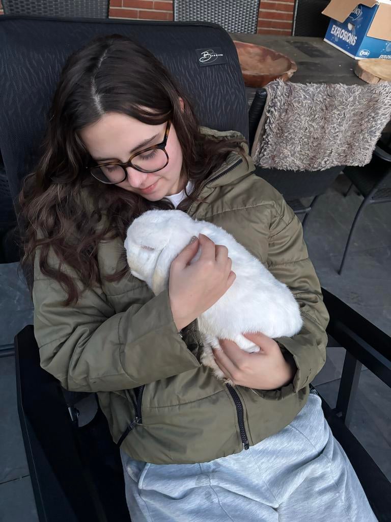 Wit konijn, Dieren en Toebehoren, Knaagdieren, Mannelijk, Overige typen, April, Tam