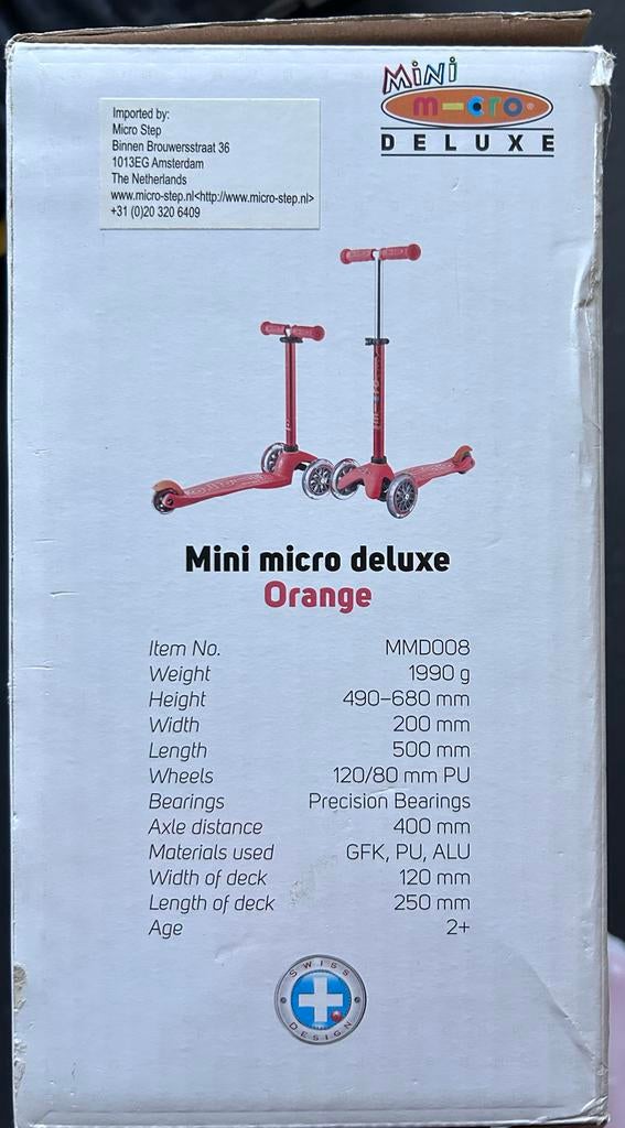 Mini Micro Step Oranje - Perfect voor 2-6 jaar incl doos, Ophalen, Gebruikt, Gewone step