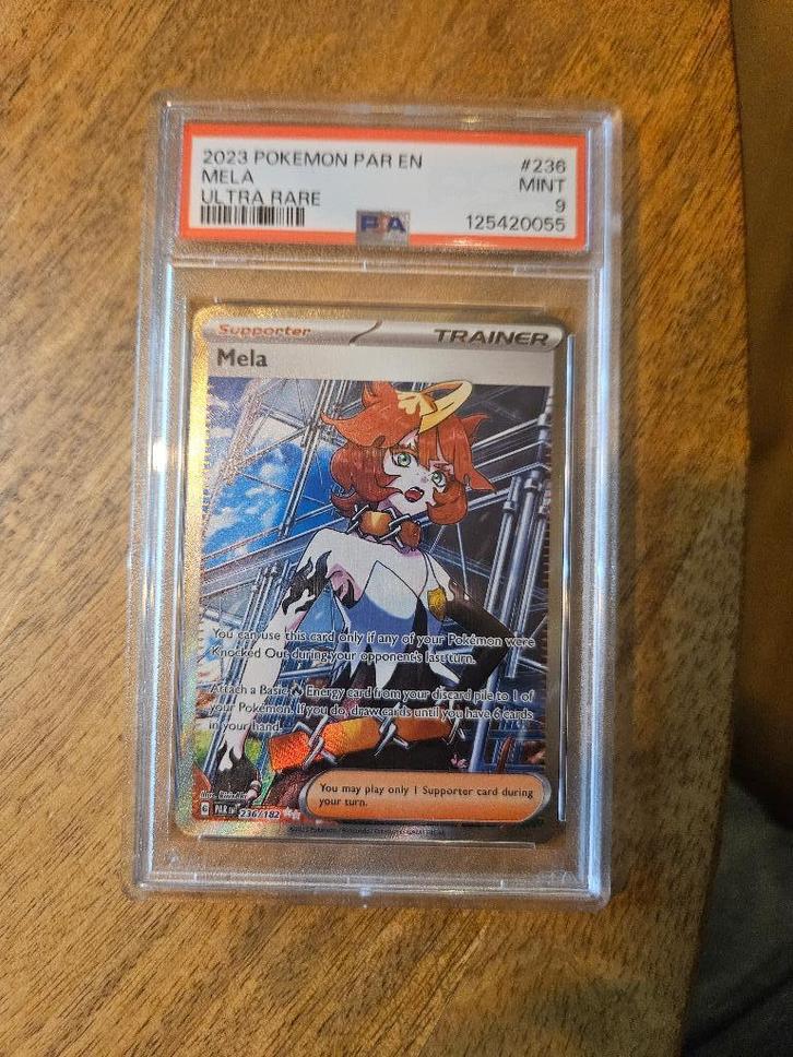 Mela (PAR 236) - MINT PSA 9, Hobby en Vrije tijd, Verzamelkaartspellen | Pokémon, Nieuw, Losse kaart, Foil, Ophalen of Verzenden