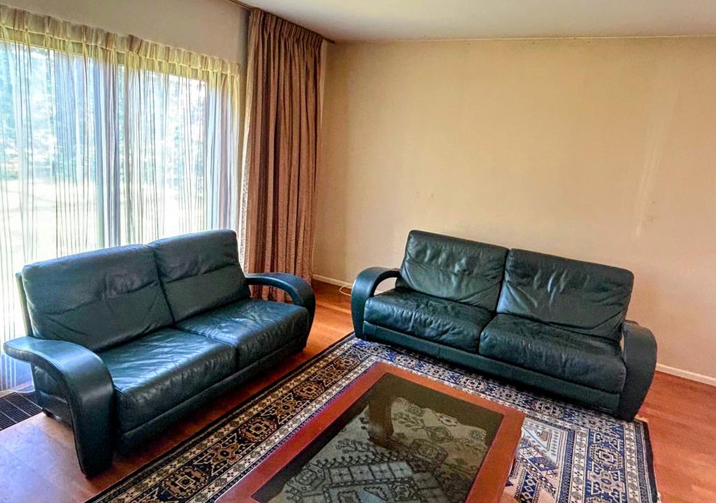 Lederen bankstel (2 en 2 ½ zits), Huis en Inrichting, Banken | Bankstellen, Ophalen, Gebruikt, Driepersoons, Modern/Klassiek