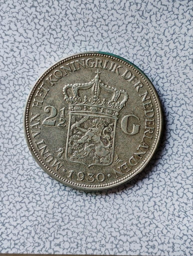 Nederland 2,5 gulden 1930, Postzegels en Munten, Munten | Nederland, Ophalen of Verzenden, Koningin Wilhelmina