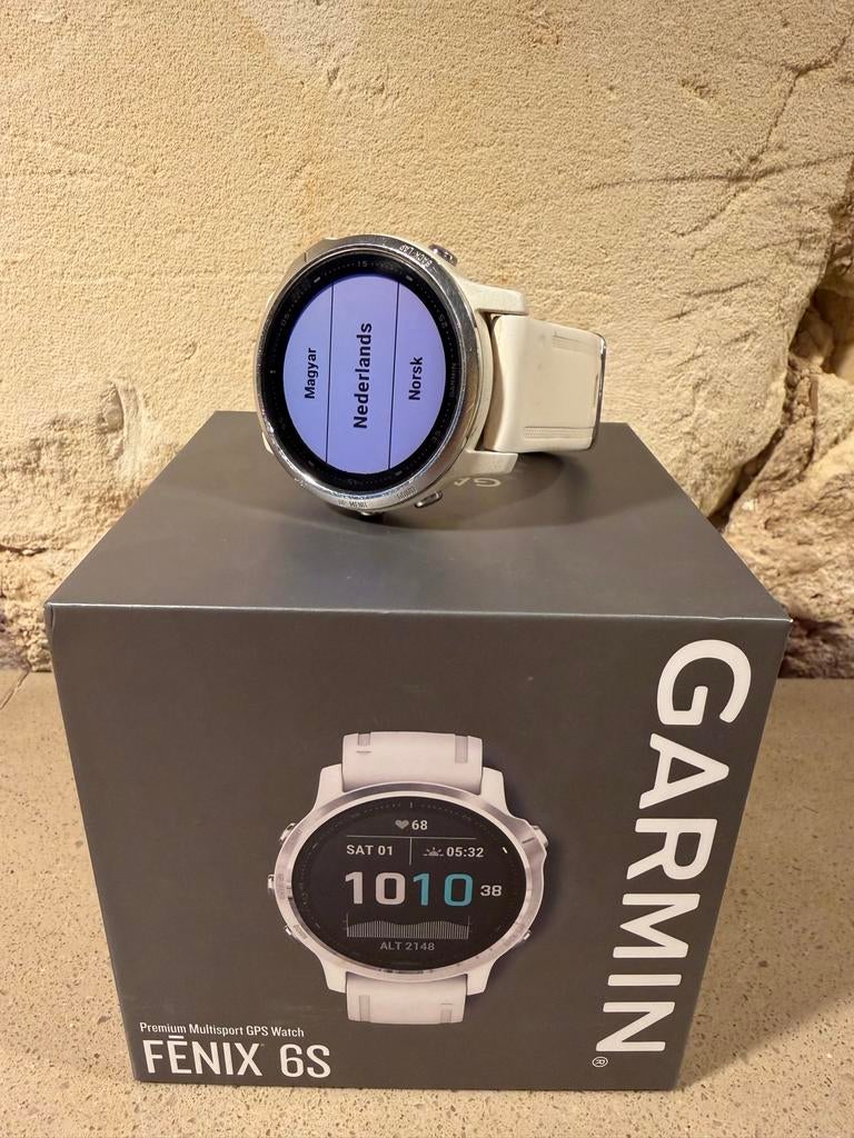 Garmin Fenix 6S Premium Multisport GPS Horloge - Wit, Wit, IOS, Ophalen of Verzenden, Waterdicht