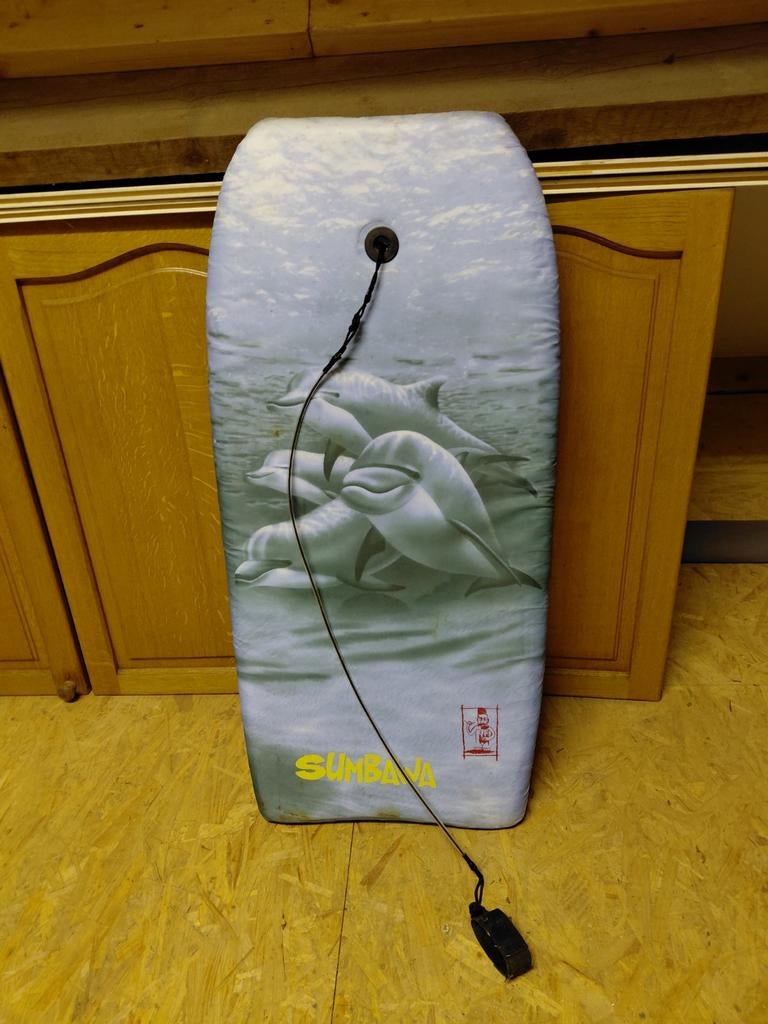 Bodyboard Sumbawa met dolfijnenprint en koord, Ophalen of Verzenden, Gebruikt, Overige typen, Met koord