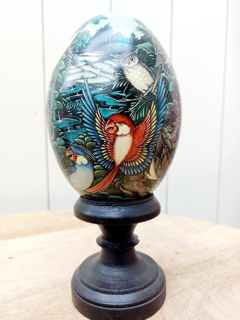 Beschilderd ei uit Bali, Ophalen of Verzenden