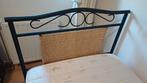 1 persoons bed met stalen frame met matras zo goed als nieuw, Huis en Inrichting, Slaapkamer | Bedden, Ophalen, Eenpersoons, Zwart