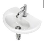 Plieger wc Fonteinset wasbak 41x29cm compleet kraan sifon, Doe-het-zelf en Verbouw, Sanitair, Ophalen, Nieuw, Chroom, Wastafel