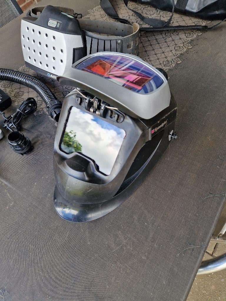 speedglas flexview 9002X lashelm + adflo + 3M opbergtas, Lasfilter, Ophalen, Gebruikt