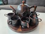 Handgemaakt Indonesische houten Koffie en Thee Servies, Antiek en Kunst, Ophalen of Verzenden