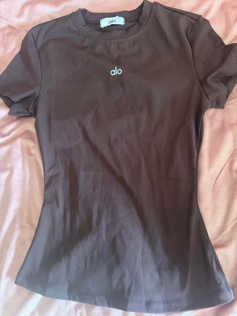 Alo T-shirt bruin, Kleding | Dames, T-shirts, Nieuw, Maat 38/40 (M), Bruin, Korte mouw, Ophalen of Verzenden