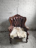 Chesterfield dames fauteuil stoel leer opknapper of zo laten, Ophalen