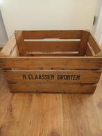 2 Vintage houten krat H. Claassen Dronten, Ophalen, Gebruikt, 40 tot 60 cm, 75 tot 100 cm