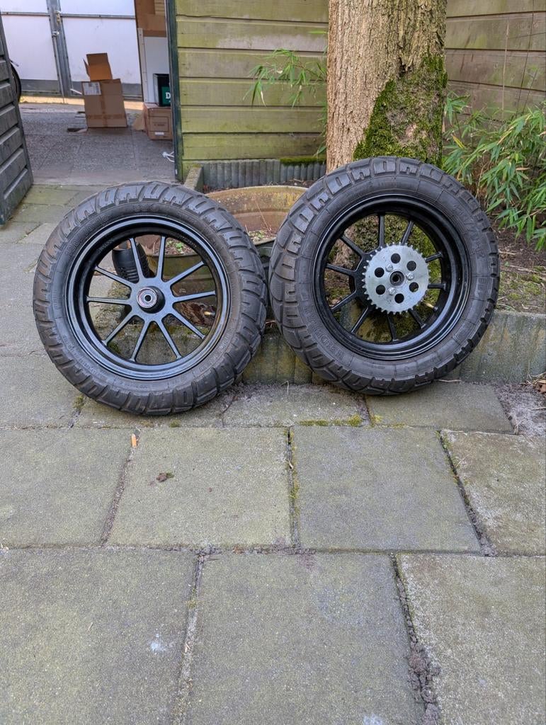 12" Velgen met banden voor Honda Dax/Monkey, Ophalen of Verzenden, Gebruikt, Overige typen, Honda