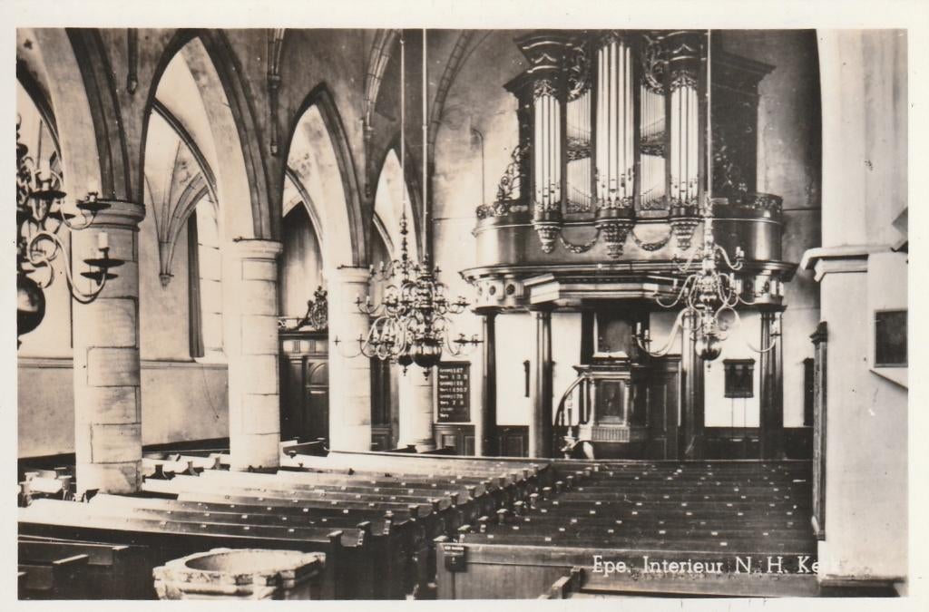 EPE Ned. Herv. Kerk Interieur, Verzamelen, Ansichtkaarten | Nederland, Verzenden, 1940 tot 1960, Ongelopen, Gelderland
