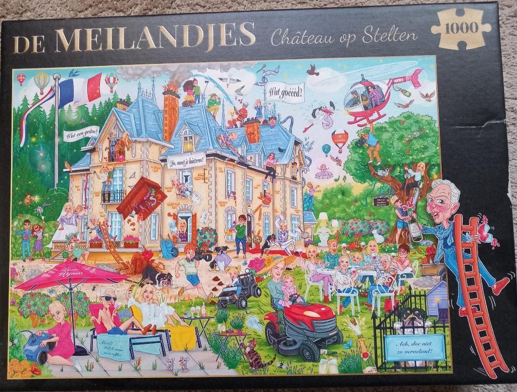 Puzzel 1000stuks Meilandjes Chateau op stelten, Ophalen of Verzenden, 500 t/m 1500 stukjes, Gebruikt, Legpuzzel