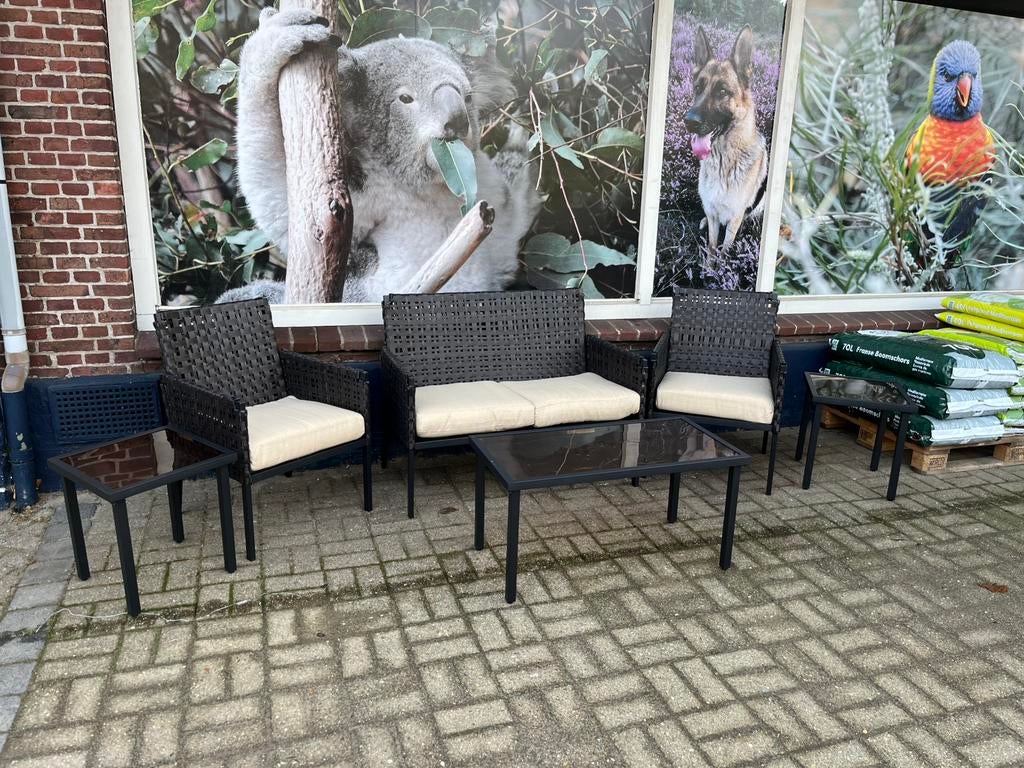 Nieuwe degelijke tuinset ( tuinsets ), Ophalen, 4 zitplaatsen, Dierenspeciaalzaak Het Groene Woud, Bank