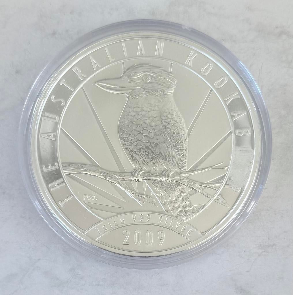 1 kilo zilver 2009 Australian - Kookaburra 999 zilver, Ophalen of Verzenden, Zilver