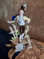 Antiek Saksisch Dresden Porseleinen Beeldje - Man, Ophalen of Verzenden