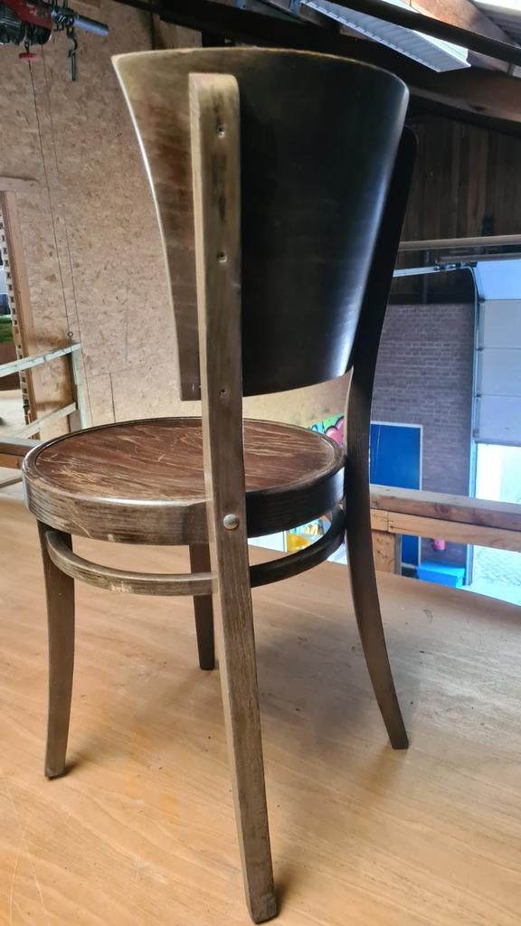 Brocante cafe stoelen 4 stuks, Antiek en Kunst, Ophalen of Verzenden