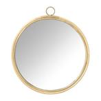 Leuke ronde spiegel met rotan lijst - ø43 cm, Huis en Inrichting, Woonaccessoires | Spiegels, Ophalen, Minder dan 50 cm, Rond