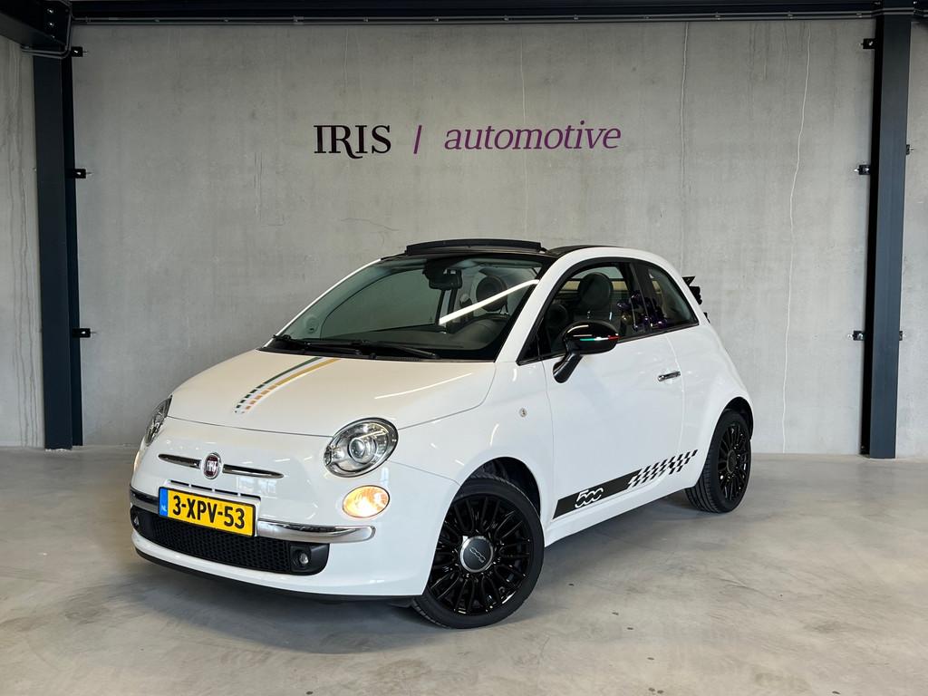 Fiat 500 C 0.9 TwinAir Turbo Cult - Panoramadak - Airco - Bl, Auto's, Gebruikt, Cabriolet, Wit, Bedrijf