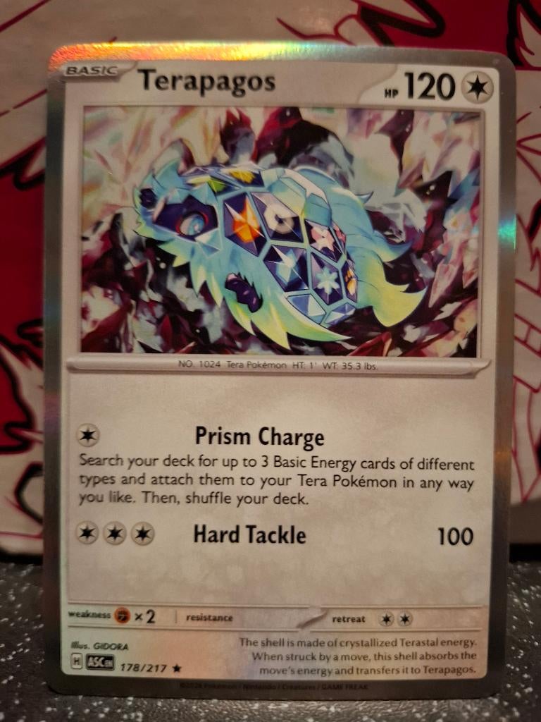 Pokemon Terapagos ASC 178/217 holo, Ophalen of Verzenden, Nieuw, Losse kaart