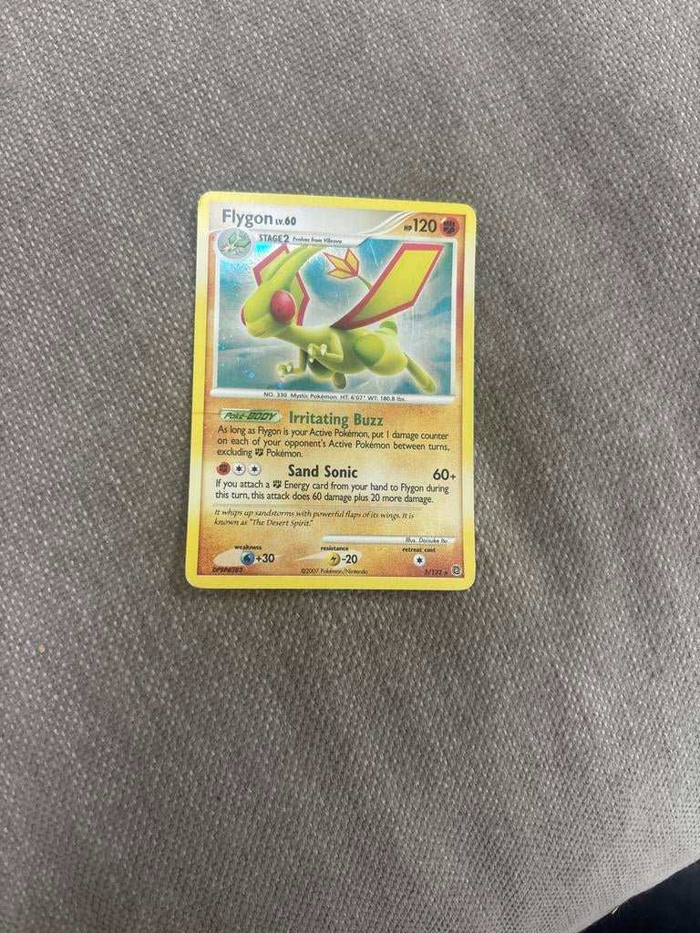 Pokémon kaart Flygon LV.60, Ophalen of Verzenden, Gebruikt, Losse kaart