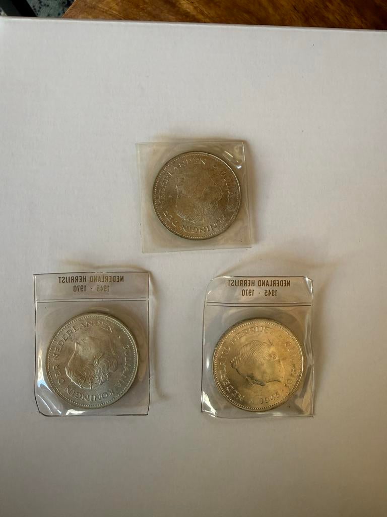 Zilveren 10-guldenmunt "Nederland Herrijst" 1970, Koningin Juliana, Setje, Zilver, Ophalen of Verzenden