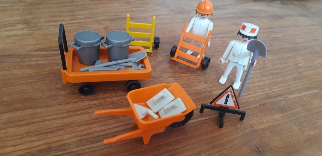 Playmobil wegwerkers (vintage), Ophalen of Verzenden, Gebruikt, Los playmobil