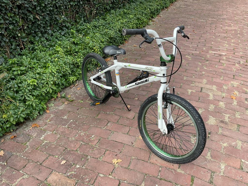 Kawasaki crossfiets. €50,00, Fietsen en Brommers, Fietsen | Crossfietsen en BMX, Ophalen of Verzenden, Zo goed als nieuw, Staal