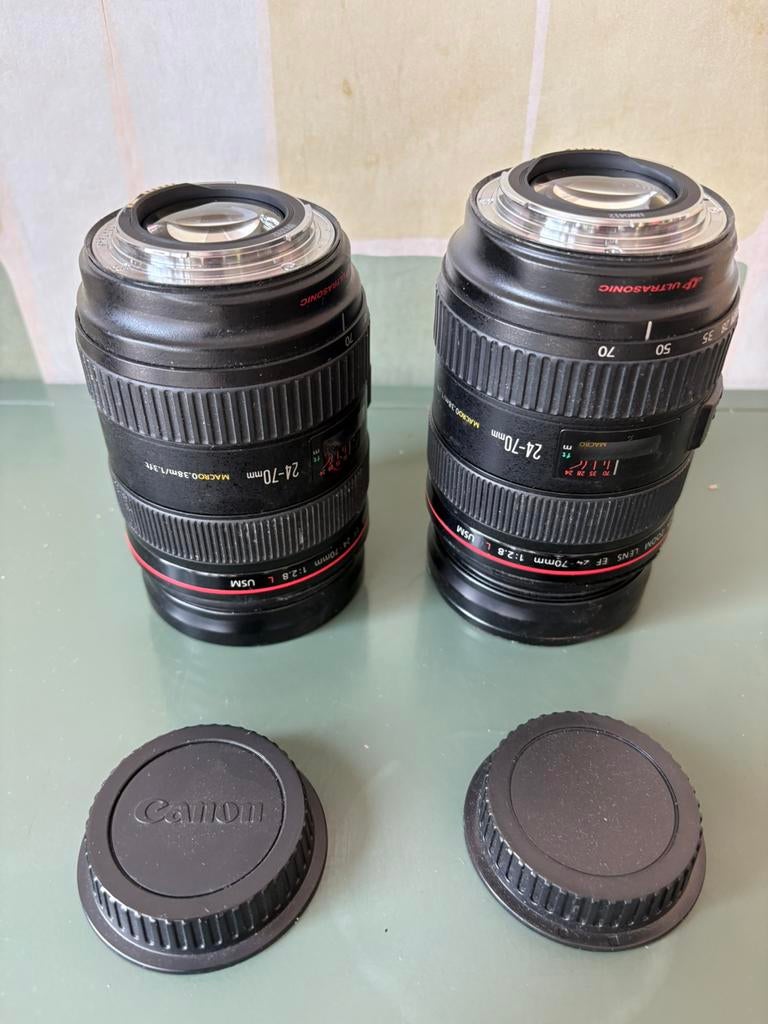 Canon zoom lens EF 24-70mm 1:2.8 2 stuks, Audio, Tv en Foto, Fotografie | Lenzen en Objectieven, Verzenden, Zo goed als nieuw
