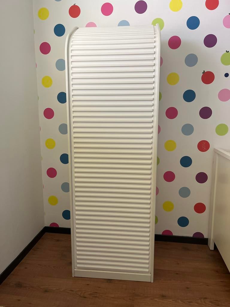 Pastoe witte roldeurkast, Amsterdammer vintage, Huis en Inrichting, Ophalen, Gebruikt, 150 tot 200 cm, 25 tot 50 cm