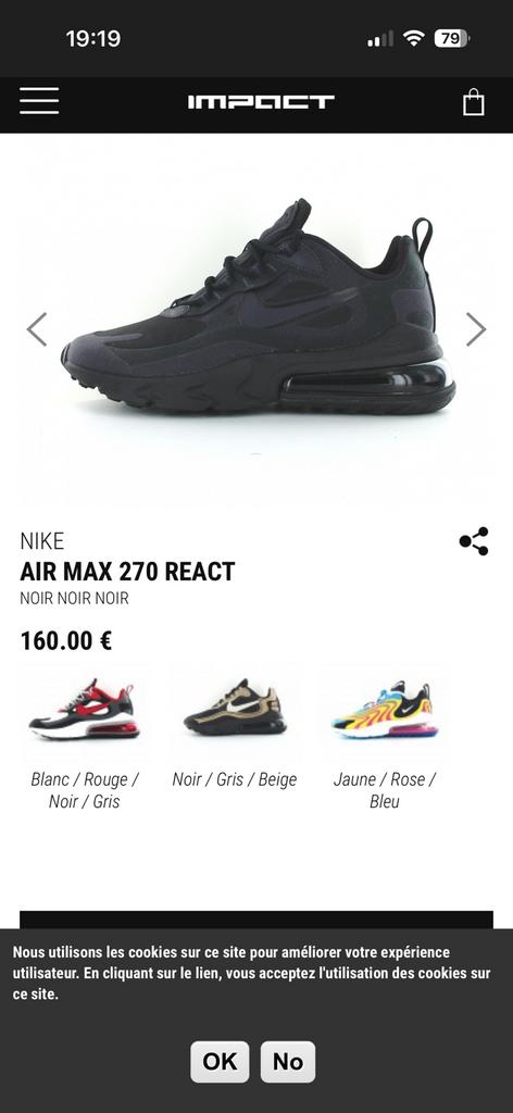 Nike Air Max 270, Zwart, Ophalen of Verzenden, Sneakers of Gympen, Zo goed als nieuw