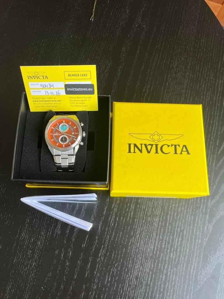 Invicta Speedway Herenhorloge - Model 50434, Overige merken, Staal, Polshorloge, Nieuw