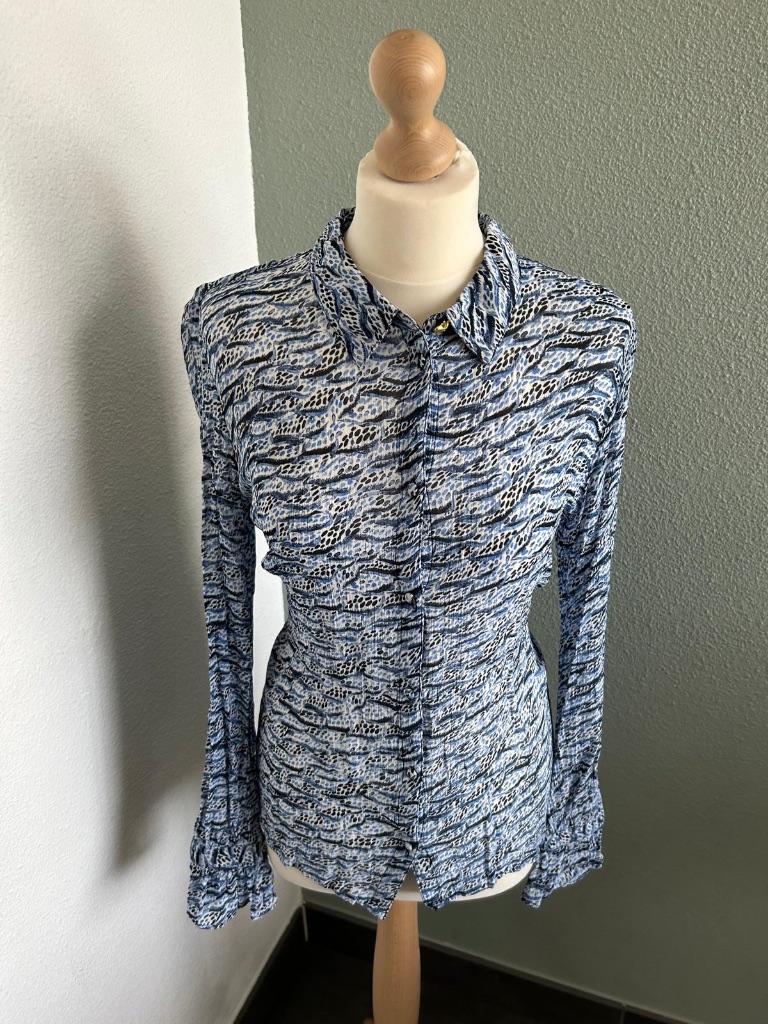 Fabienne Chapot maat 40 blauwe Philia blouse 182, Maat 38/40 (M), Blauw, Ophalen of Verzenden, Zo goed als nieuw