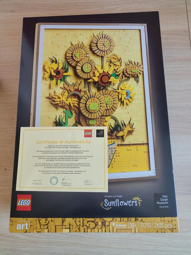 Lego Zonnebloem Van Gogh met certificaat (ongeopend), Ophalen