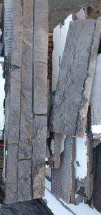 Leisteen steenstrips donkergrijs antraciet, Ophalen, Gebruikt, Natuurstenen