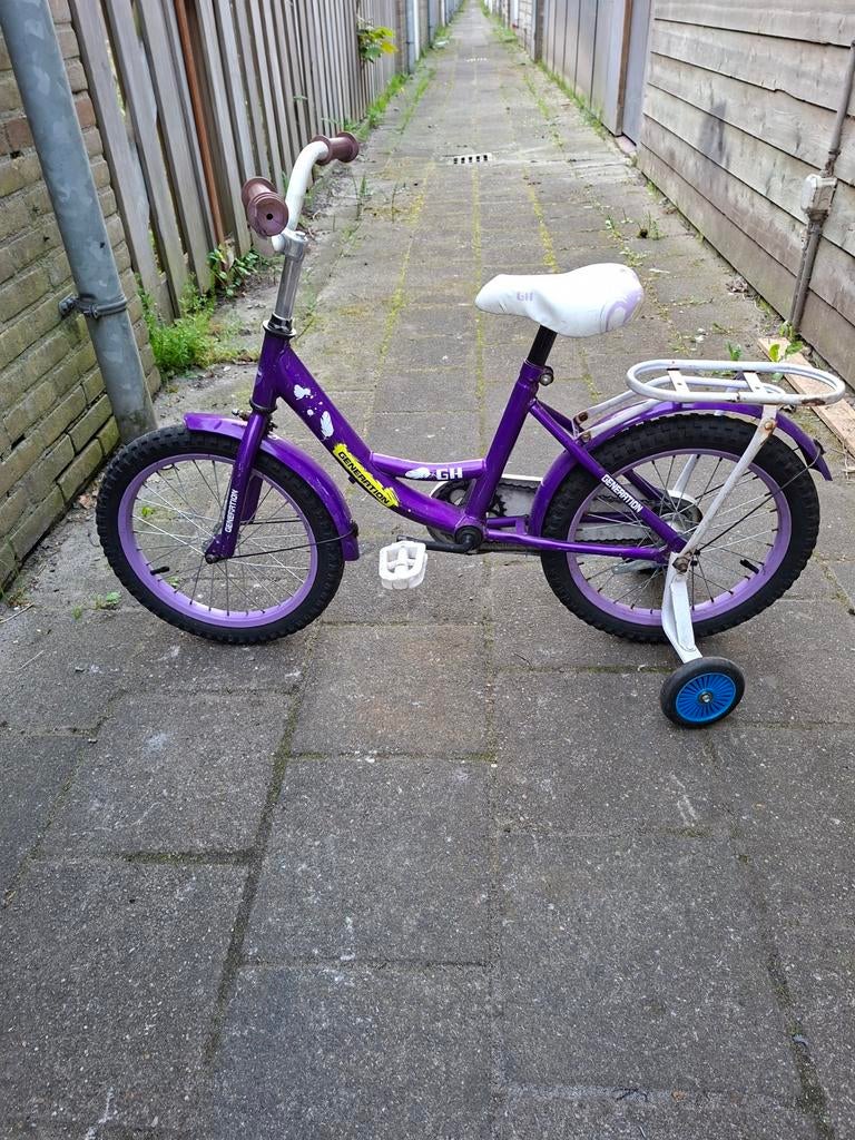 Meisjesfiets, Ophalen, Gebruikt, 16 tot 18 inch