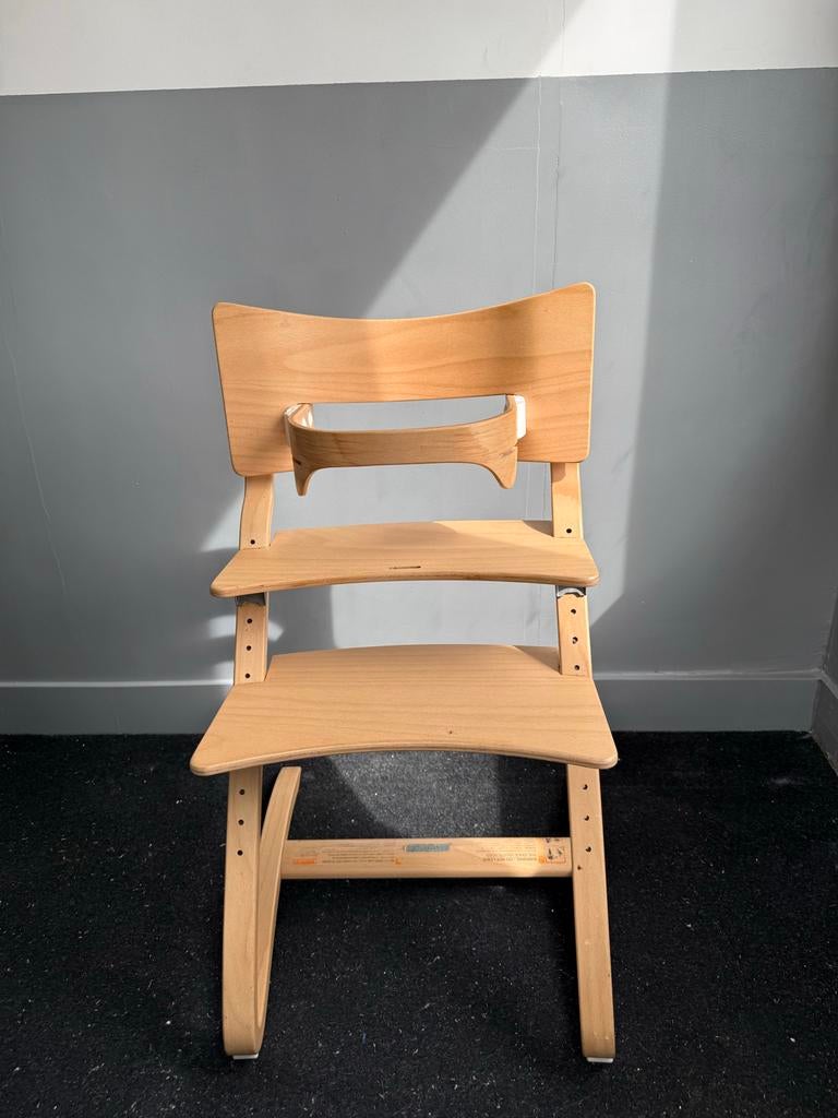 Leander Classic Houten kinderstoel, Ophalen, Gebruikt, Meegroeistoel, Aanschuifbaar