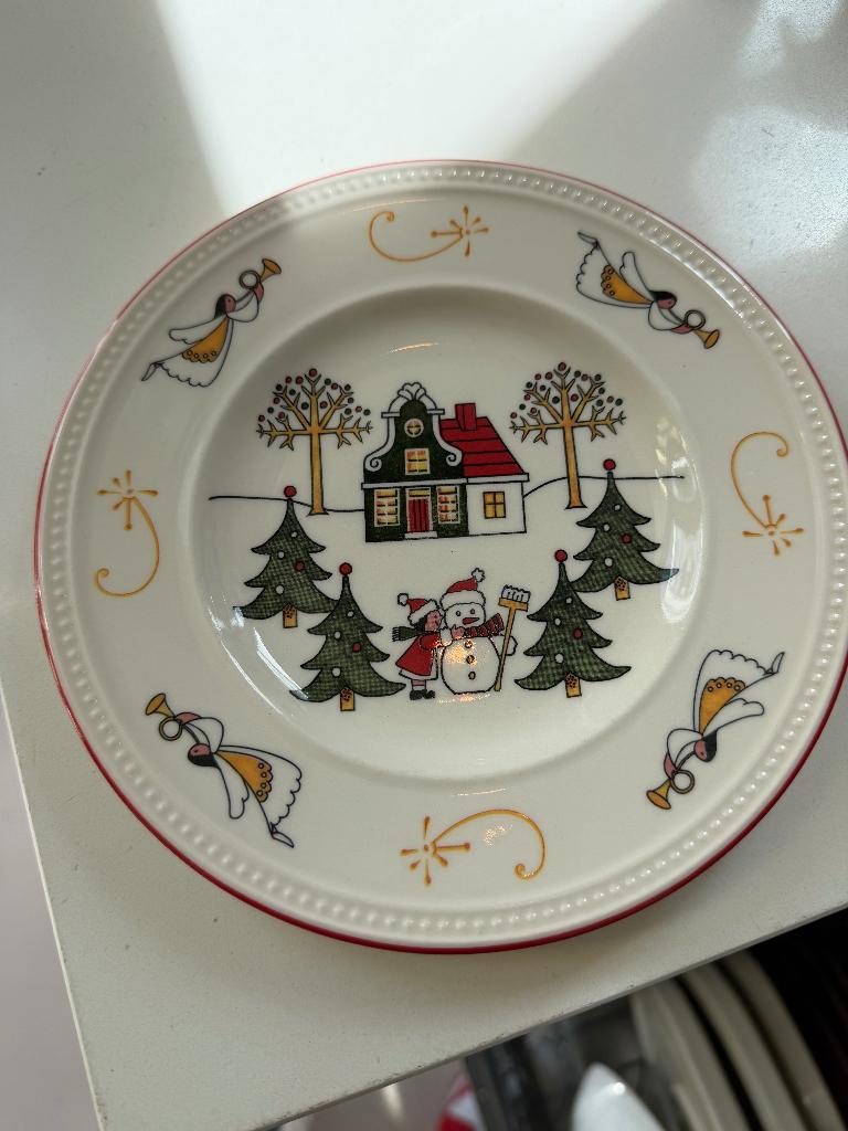 Wedgewoord windsor kerst bordje, Huis en Inrichting, Keuken | Servies, Ophalen, Gebruikt, Bord(en), Wedgwood