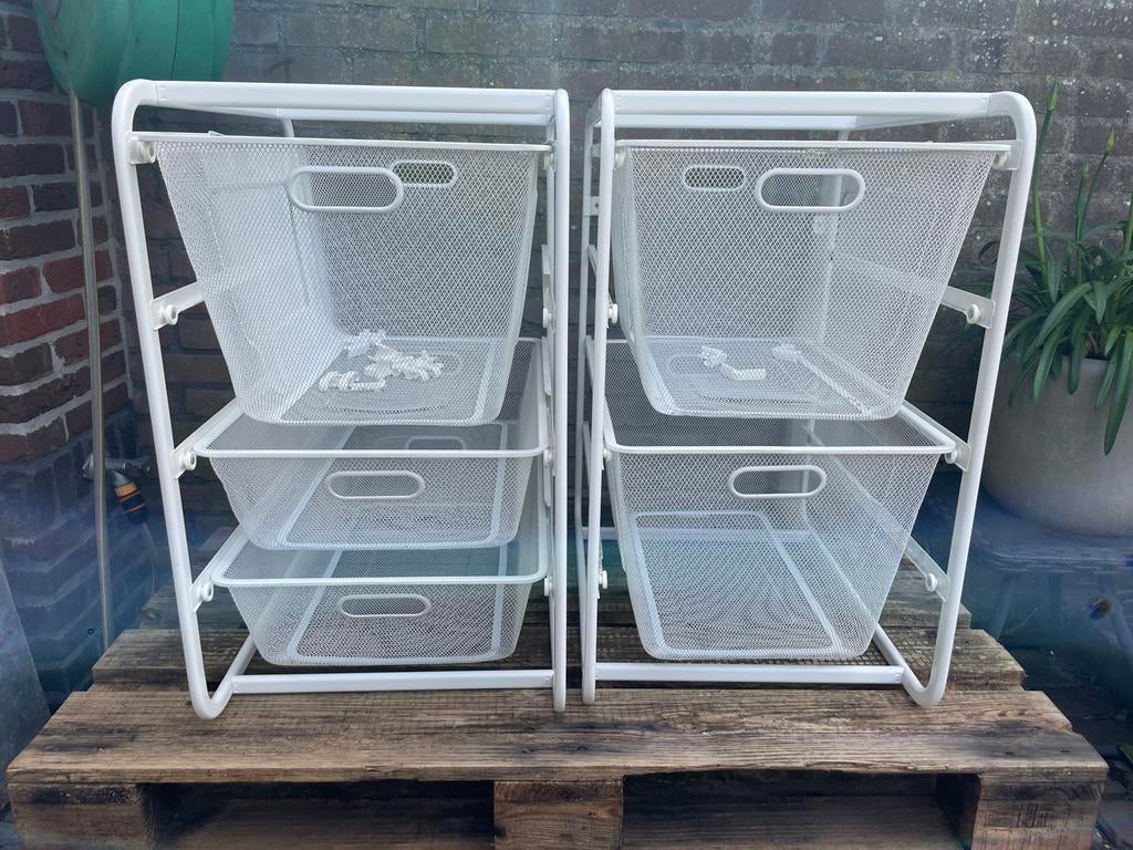 2x IKEA draadmanden opbergsysteem, Ophalen, Gebruikt
