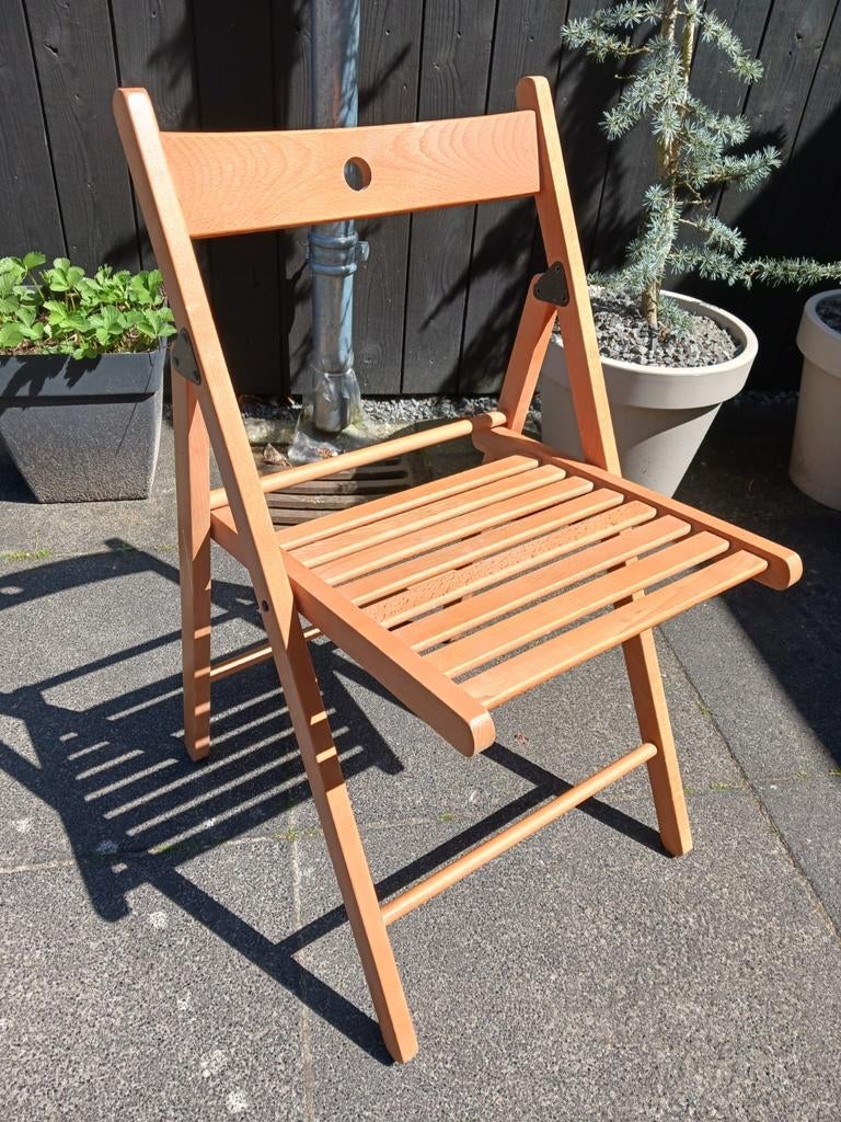 Houten klapstoel, klapstoel, hout, Ikea, Huis en Inrichting, Stoelen, Ophalen, Bruin, Hout, Eén