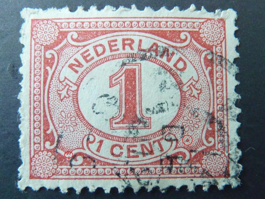 plaatfout 51 , gestempeld., Postzegels en Munten, Postzegels | Nederland, Verzenden, T/m 1940, Gestempeld