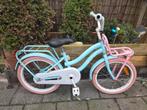 Leuke meisjesfiets 18 inch - Lichtblauw/Roze, Ophalen, Gebruikt, Handrem, 18 inch