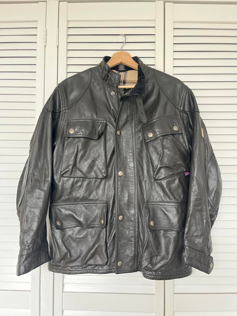 Belstaff Leren Jas Heren - Stijlvolle Bruine Motorjas, Ophalen of Verzenden, Zo goed als nieuw, Maat 46 (S) of kleiner, Bruin