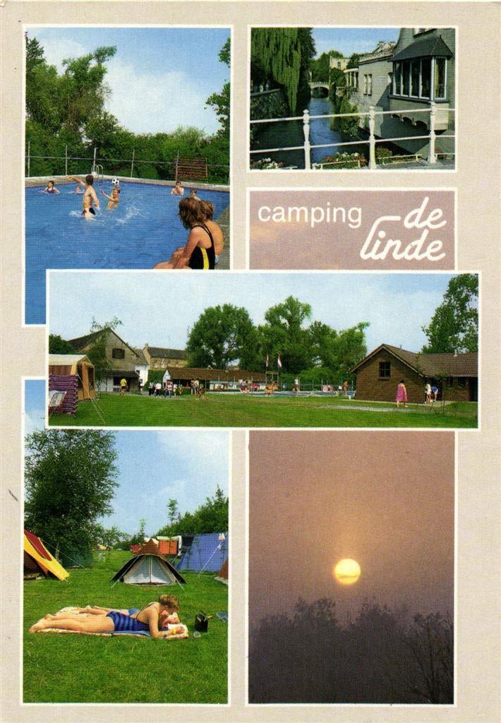 Camping de Linde - Valkenburg aan den Geul - 5 afb - 1989 ge, Ophalen of Verzenden, Voor 1920, Gelopen, Limburg