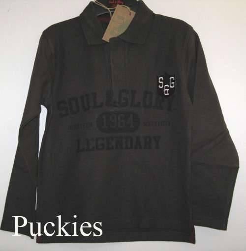 Donkergrijze Soul&Glory polo l/s maat 122/128 *NIEUW*, Soul & Glory, Nieuw, Ophalen of Verzenden, Shirt of Longsleeve