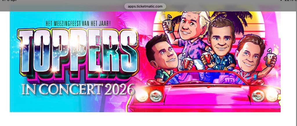 Te koop: 2 kaartjes Toppers in Concert 19 juni 2026, Twee personen, Juni, Overige typen